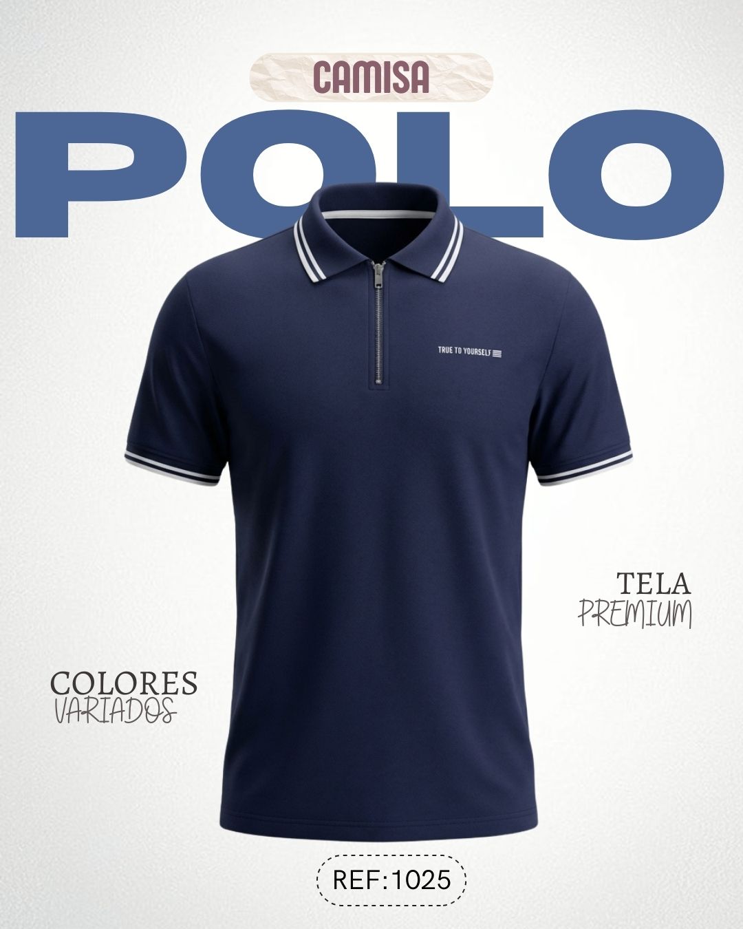 Camiseta slim Polo para hombre Ref: 1025AZO
