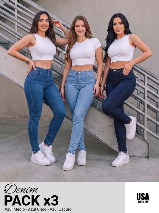 Pack Jeans Usa Denim 3 Unidades